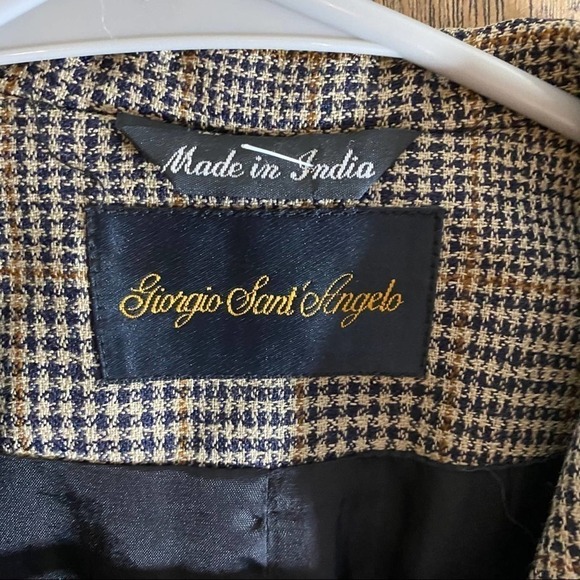 Giorgio Saint Angelo Wool Houndstooth Blazer 10P - Picture 2 of 5